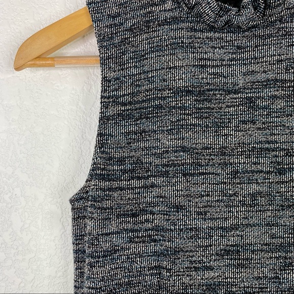 Anthropologie Ganni Textured Ruffle Neck Sleeveless Dress - Picture 5 of 9